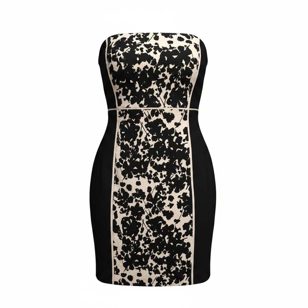 New York & Company Size 12 Strapless Floral Print Sheath Dress
